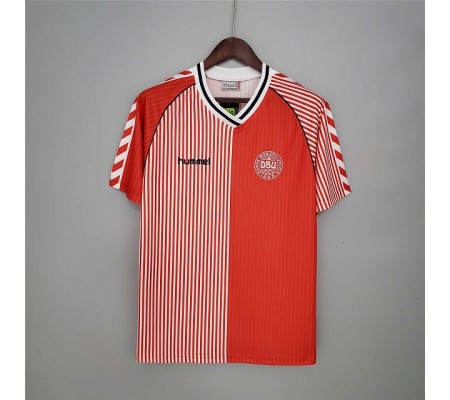 Denmark 1986 Home Red Soccer Jersey